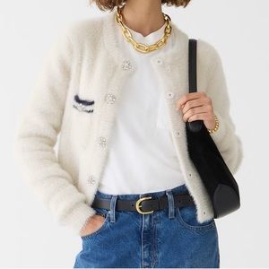 NWT J.CREW Sweater lady jacket in brushed yarn
